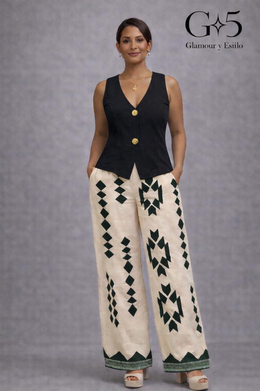 Conjunto Palazzo con Chaleco – Elegancia sin esfuerzo